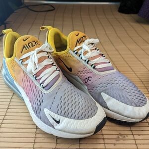 Nike Air Max 270 Summer Gradient University Gold Shoes AH8050-702 Mens Size 12